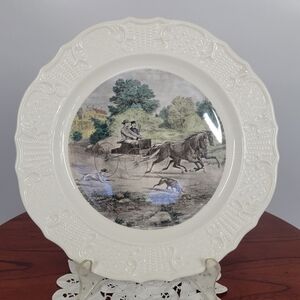 Vtg Currier and Ives By‎ Delano Life in the country 10 Inch Replacement Plate